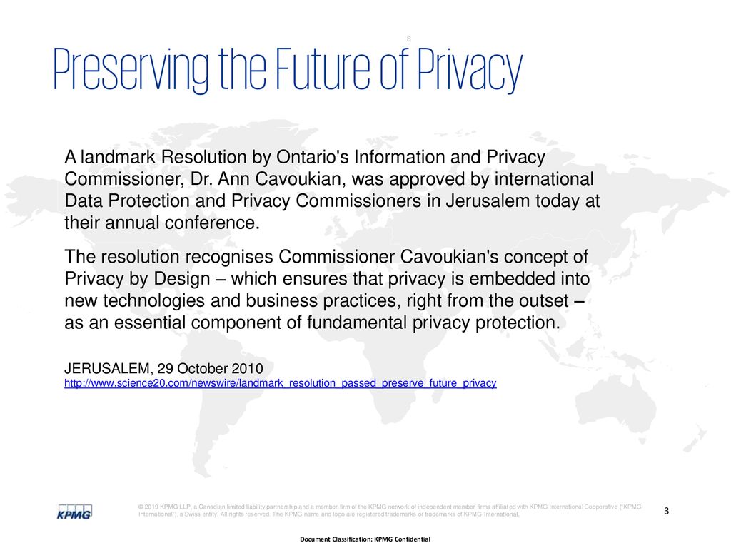 Privacy by Design Certification Program For discussion purposes